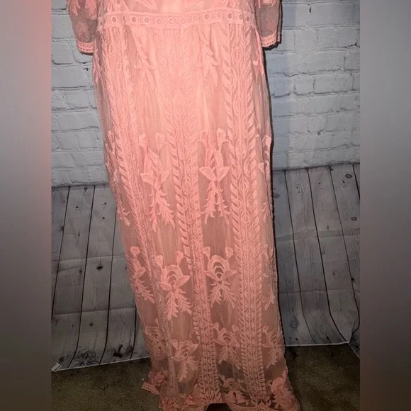 Orange Creek Long Pink floral dress size S/M - Picture 3 of 11